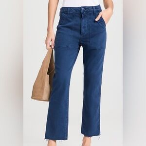 AMO Women's Easy Army Trousers in Neptune Blue Ankle Pants Size 24